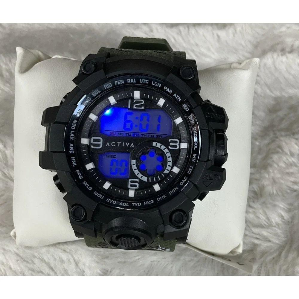 Invicta Activa Endurance X Mens Digital Mens Green/Black 54.5mm Sports Watch NIB